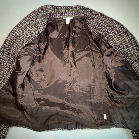 Charter Club Blazer Jacket Womens Size 8 Tweed Quite Luxury Dark Academia Lined - Picture 6 of 12